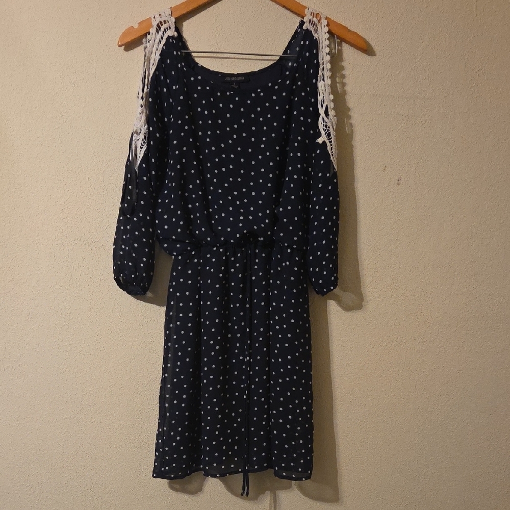 Jodi Kristopher Black and White Cold Shoulder Sundress